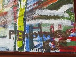 Vintage Contemporary Painting Abstract Expressionism Modernism Cubism Cubism