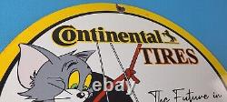 Vintage Continental Tires Sign Porcelain Gas Oil Service Advertising Pump Sign