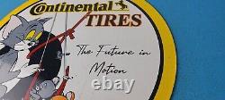Vintage Continental Tires Sign Porcelain Gas Oil Service Advertising Pump Sign