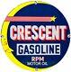 Vintage Crescent Gasoline Porcelain Sign Gas Station Pump Plate Motor Oil Moon