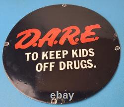 Vintage DARE Sign Porcelain General Store Drugs Gas Pump Plate Sign