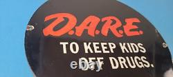 Vintage DARE Sign Porcelain General Store Drugs Gas Pump Plate Sign