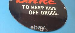 Vintage DARE Sign Porcelain General Store Drugs Gas Pump Plate Sign