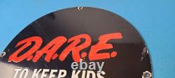 Vintage DARE Sign Porcelain General Store Drugs Gas Pump Plate Sign