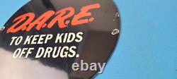 Vintage DARE Sign Porcelain General Store Drugs Gas Pump Plate Sign