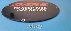 Vintage DARE Sign Porcelain General Store Drugs Gas Pump Plate Sign