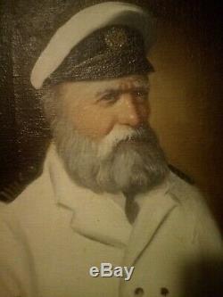 Vintage DAVID PELBAM Original Nautical Oil Painting Sea Captain Signed LISTED