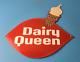 Vintage Dairy Queen Sign Porcelain Diner Gas Pump Ice Cream Cone Sign