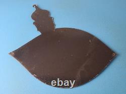 Vintage Dairy Queen Sign Porcelain Diner Gas Pump Ice Cream Cone Sign