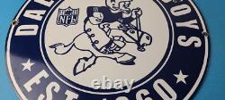 Vintage Dallas Cowboys Porcelain Sign Texas Football NFL Gas Pump Sign