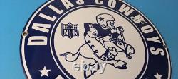 Vintage Dallas Cowboys Porcelain Sign Texas Football NFL Gas Pump Sign