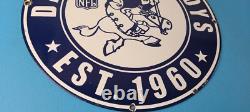 Vintage Dallas Cowboys Porcelain Sign Texas Football NFL Gas Pump Sign