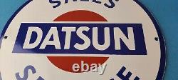 Vintage Datsun Sign Porcelain Sign Car Dealership Automobile Gas Pump Sign