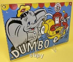 Vintage Diamond D-x Dumbo Porcelain Sign Motor Oil Gas Station Gasoline Service