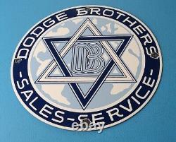 Vintage Dodge Brothers Porcelain Gas Oil Automobile Sales & Service Dealer Sign