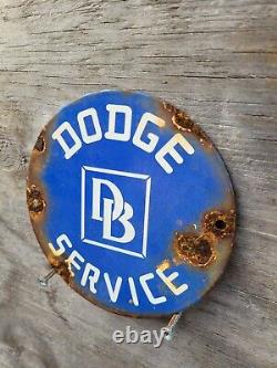 Vintage Dodge Porcelain Sign Gas Station Oil Service Garage Repair Car Sales
