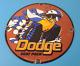 Vintage Dodge Sign Muscle Gas Cars Scat Pack Porcelain Sign
