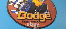 Vintage Dodge Sign Muscle Gas Cars Scat Pack Porcelain Sign