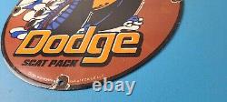 Vintage Dodge Sign Muscle Gas Cars Scat Pack Porcelain Sign