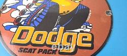 Vintage Dodge Sign Muscle Gas Cars Scat Pack Porcelain Sign