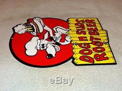 Vintage Dog N Suds Root Beer 12 Baked Metal Diner Restaurant Gasoline Oil Sign