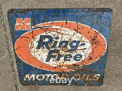 Vintage Double Side Macmillan Ring-free Motor Oils Tin Sign