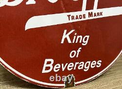 Vintage Dr Pepper Porcelain Sign Gas Station Pump Plate Coca Cola Dew Pepsi Oil