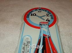 Vintage Dr Pepper Soda Pop 18 Porcelain Metal Gasoline & Oil Thermometer Sign