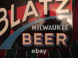 Vintage Drink Blatz Beer Porcelain Sign