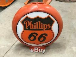 Vintage Early HAYES OLD Square VISIBLE GAS PUMP Oil Sign PHILLIPS 66 Station
