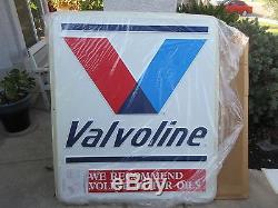 Vintage Embossed NOS Valvoline GAS Station SIGN Pump Oil 55 x 48 LARGE QTY 80's