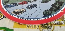 Vintage Esso Gasoline Porcelain Standard Oil Co Gas Service Station Pump Ad Sign