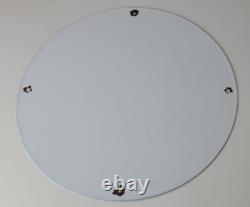 Vintage Esso Gasoline Sign Advertising Gas Pump Yankee Baseball Porcelain Sign