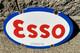 Vintage Esso Gasoline Sign Tiger Gas Service Station Auto Porcelain Sign