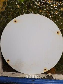Vintage Esso Porcelain Sign Car Motor Oil Gas Station Service Pump Plate Lube