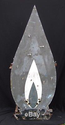 Vintage Ex Neon Oil Lamp Figurative Flame Trade Sign Shipping Available