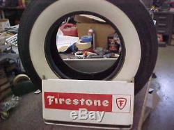 Vintage FIRESTONE Tire Stand SIGN Gas Oil Station Car Truck Display CHEVY FORD