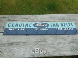 Vintage FORD Fan Belts Hanging Car Auto GAS OIL Advertising Display Rack SIGN
