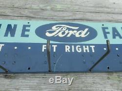 Vintage FORD Fan Belts Hanging Car Auto GAS OIL Advertising Display Rack SIGN