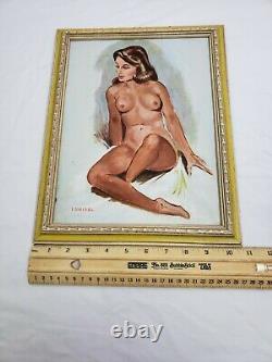 Vintage Female Nude Oil Painting By Irving Meisel (1900-1986 NYC)