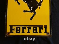 Vintage Ferrari Parts / Service Gas /oil Porcelain Advertising Sign