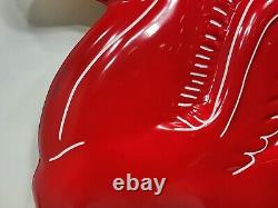 Vintage Fiberglass 48 x 36 Mobil Pegasus Horse Logo Sign Red