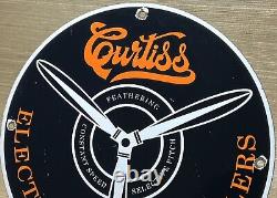 Vintage Fly Curtiss Porcelain Sign Gas Station Pump Plate Motor Oil Auto