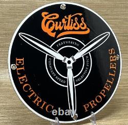 Vintage Fly Curtiss Porcelain Sign Gas Station Pump Plate Motor Oil Auto