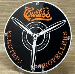 Vintage Fly Curtiss Porcelain Sign Gas Station Pump Plate Motor Oil Auto
