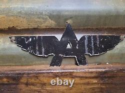 Vintage Flying A Porcelain Sign Motor Oil Gas Station Service Garage Diecut