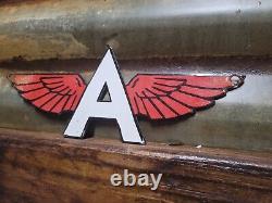 Vintage Flying A Porcelain Sign Motor Oil Gas Station Service Garage Diecut