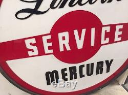 Vintage Ford Lincoln Mercury Sign NOS in Crate Non Porcelain Gas Oil Dealership