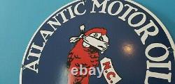 Vintage Ford Motor Co Porcelain Atlantic Gasoline Parrot Motor Oil Service Sign