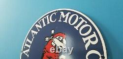 Vintage Ford Motor Co Porcelain Atlantic Gasoline Parrot Motor Oil Service Sign